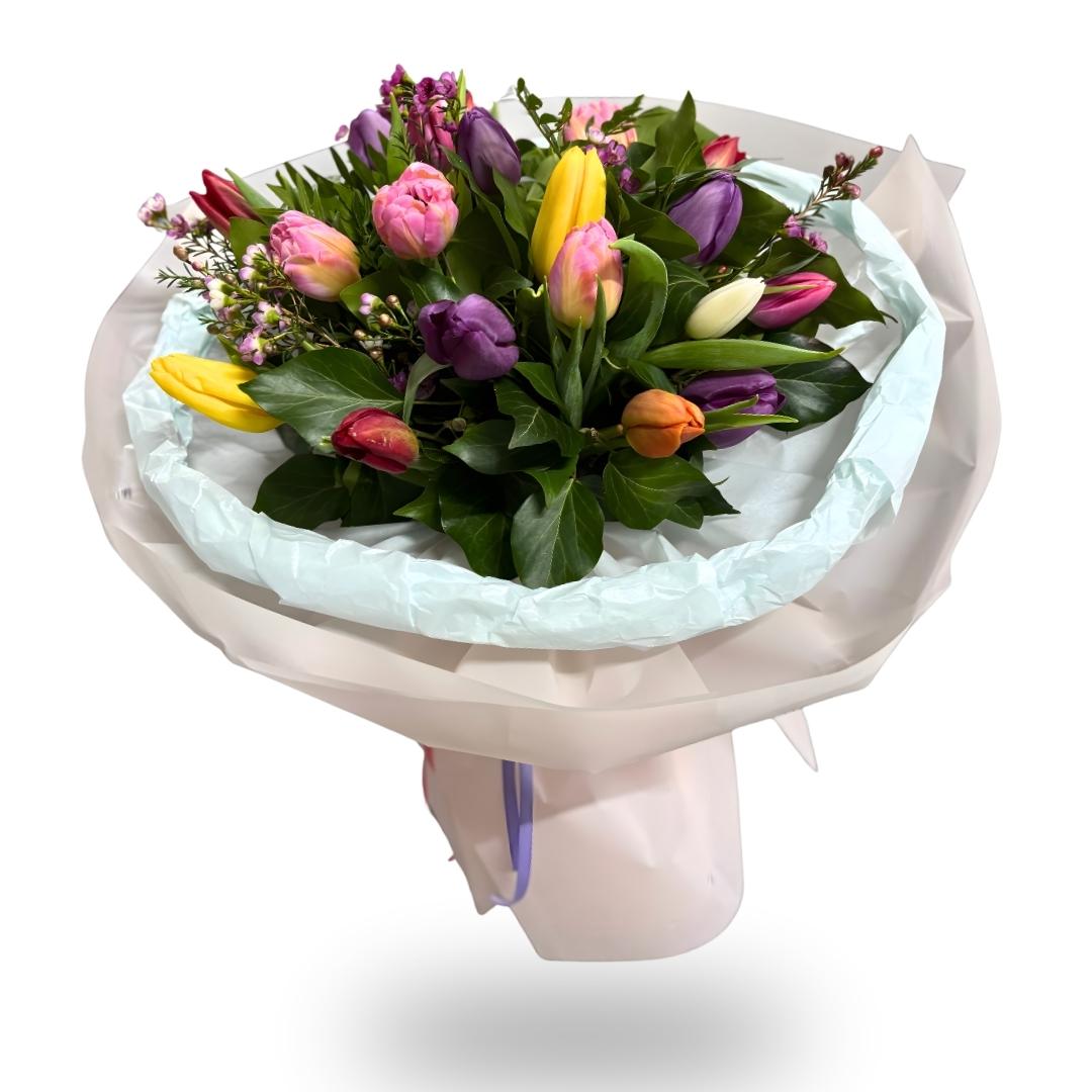 Buchet cu lalele multicolore