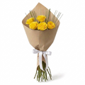 Buchet 5 trandafiri minirosa galbeni