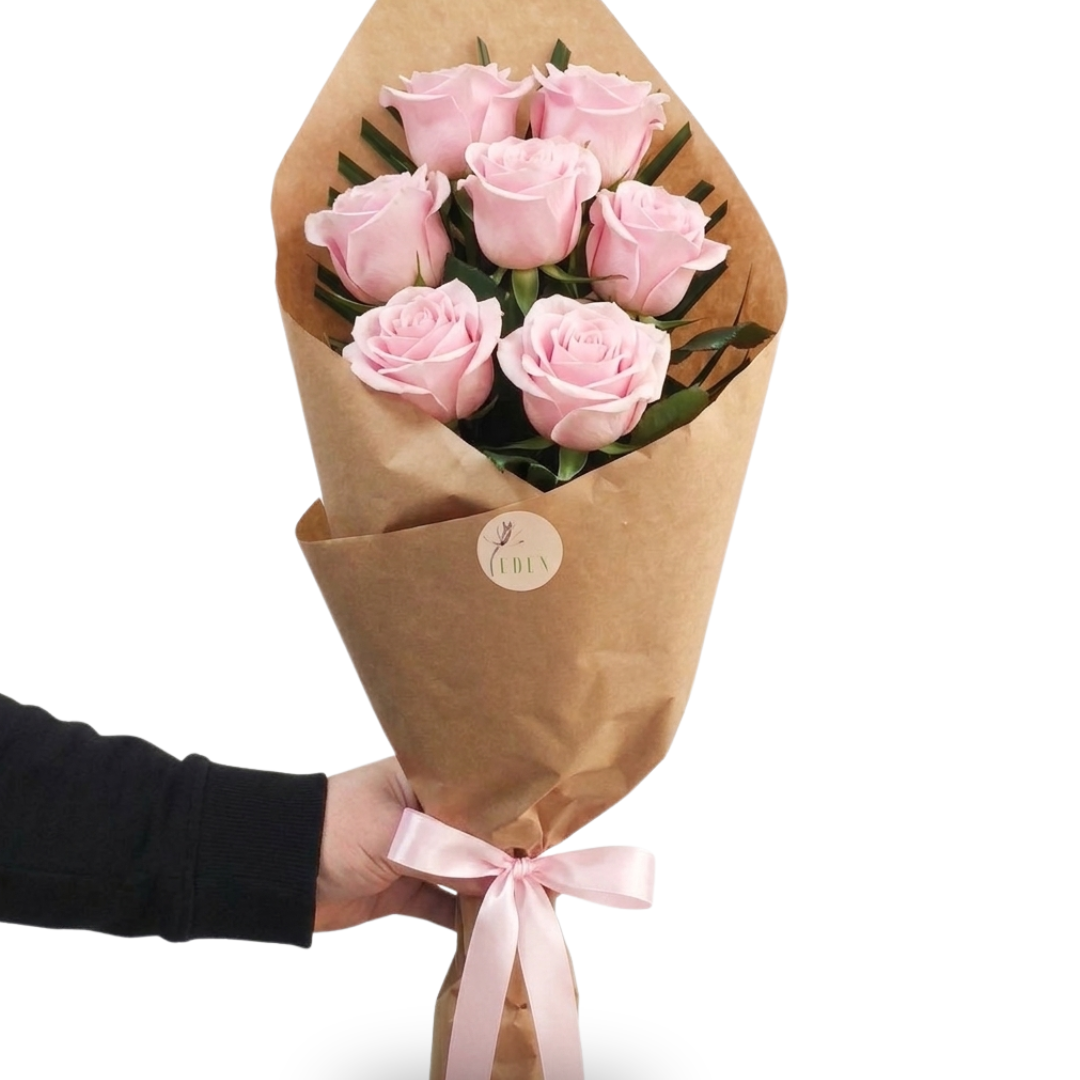 Buchet de trandafiri roz - 5 / 7 / 9