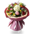 buchet colorat cu hortensia și lalele